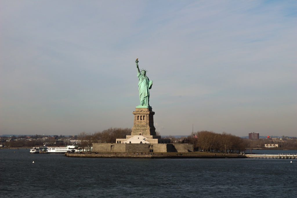 Statue of Liberty sat in middle of the ocean