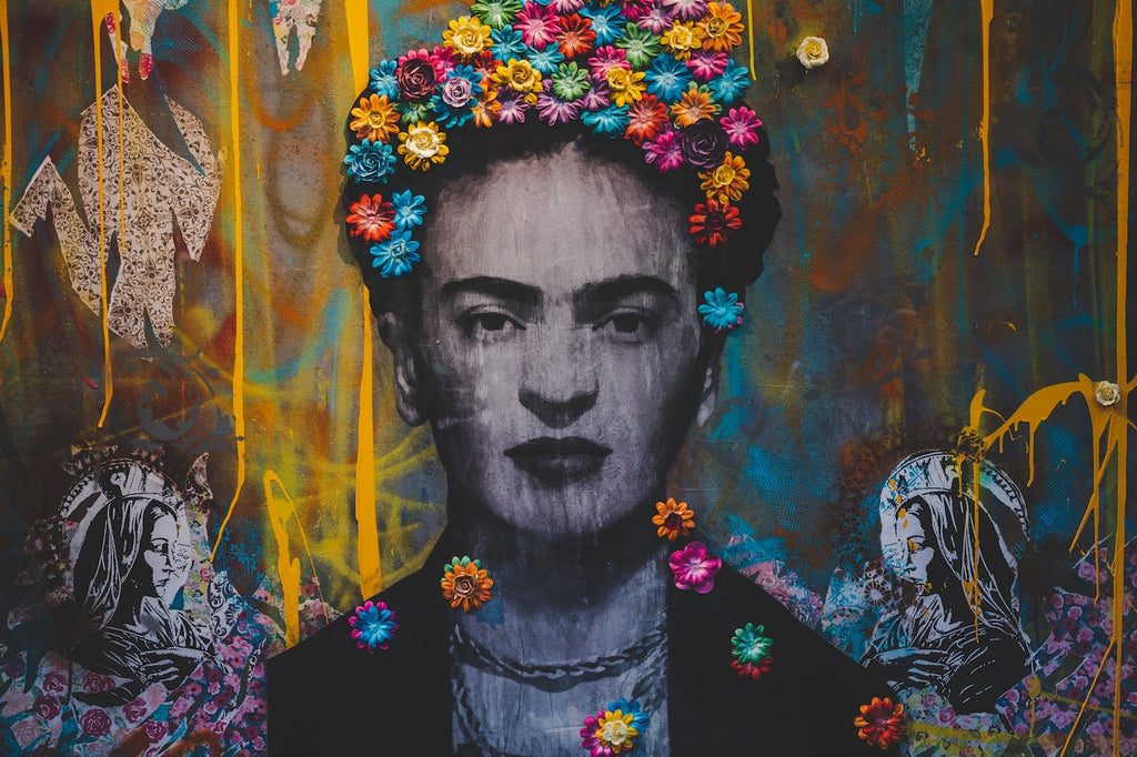 Who was Frida Kahlo? Graffiti painting of Frida Kahlo 
