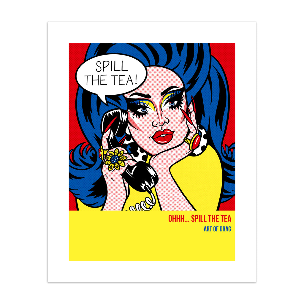 Reimagined art print featuring a Drag Queen in 'pop art' style.